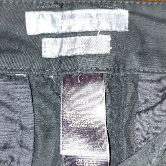 Liz Claiborne Sloane black capris shorts Sz 16W - Picture 3 of 6